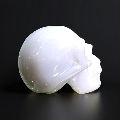 Blue Lace Agate Skull