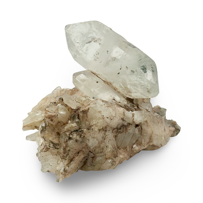 Lemurian Pink Faden Cluster – 241g | 3.5” x 3” | Natural Healing Crystal