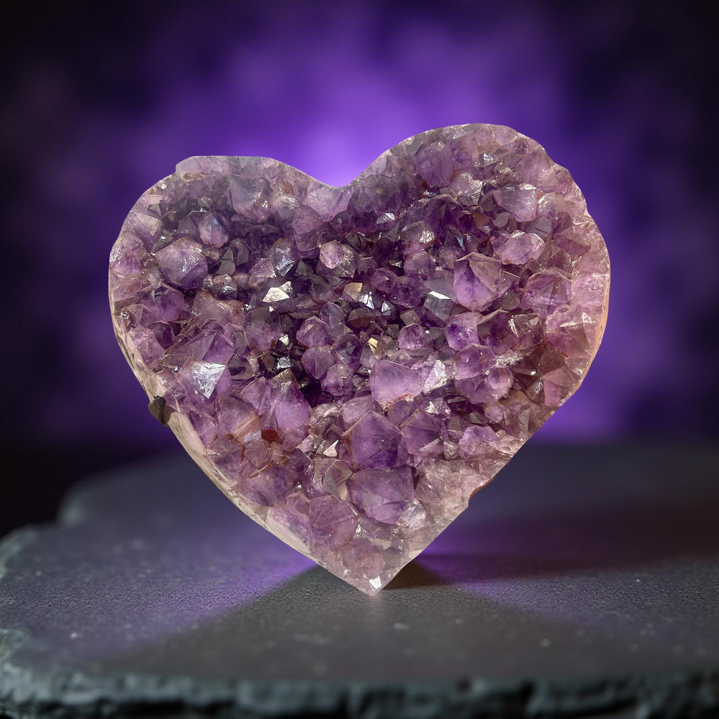 Amethyst Heart Cluster