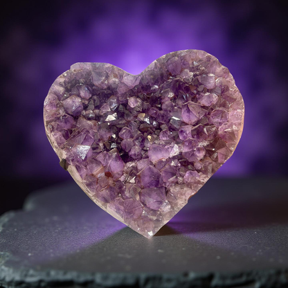 Amethyst Heart Cluster