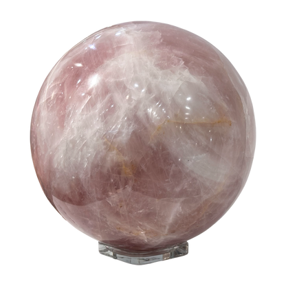 Massive Genuine Rose Quartz Sphere 13” Diameter – Museum Grade Display Crystal
