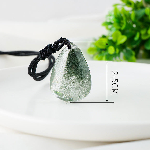 Raw Stone Polished Crystal Pendant Necklace