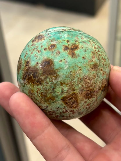 Chrysocolla Sphere – 240g | 2” x 2” |