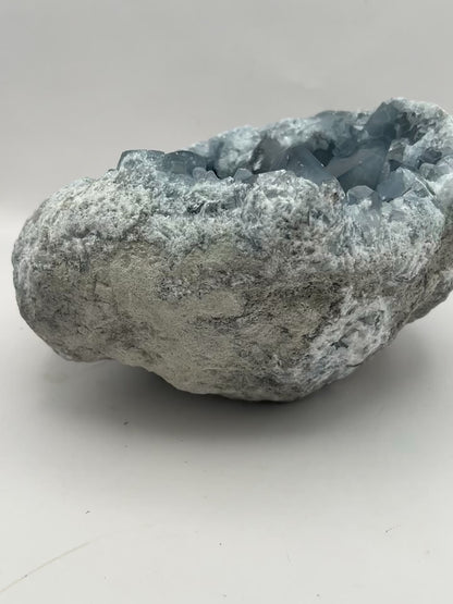 Celestite Geode – 6.95kg | 9” x 5” | Natural Blue Crystal Cluster from Madagascar