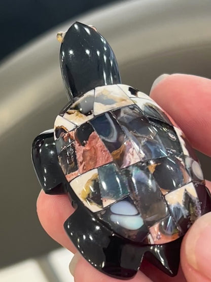 Ethiopian Opal Turtle Figurine – 43g, 2.5” x 2”
