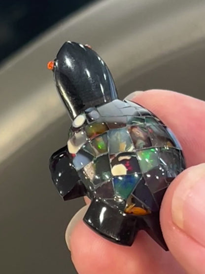Ethiopian Opal Turtle Figurine – 17g, 1.5” x 1.5”